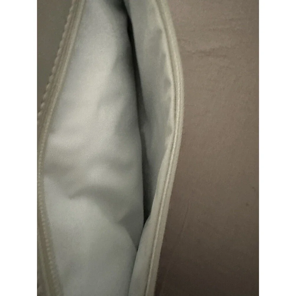 Chloe Vintage Cosmetic/jewelry Bag 12”X8”X3” Ivory Satin Finish Faux Leather